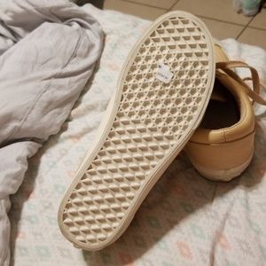 Vans | Shoes | Nude Leather Old Skool Vans Size 85 | Poshmark